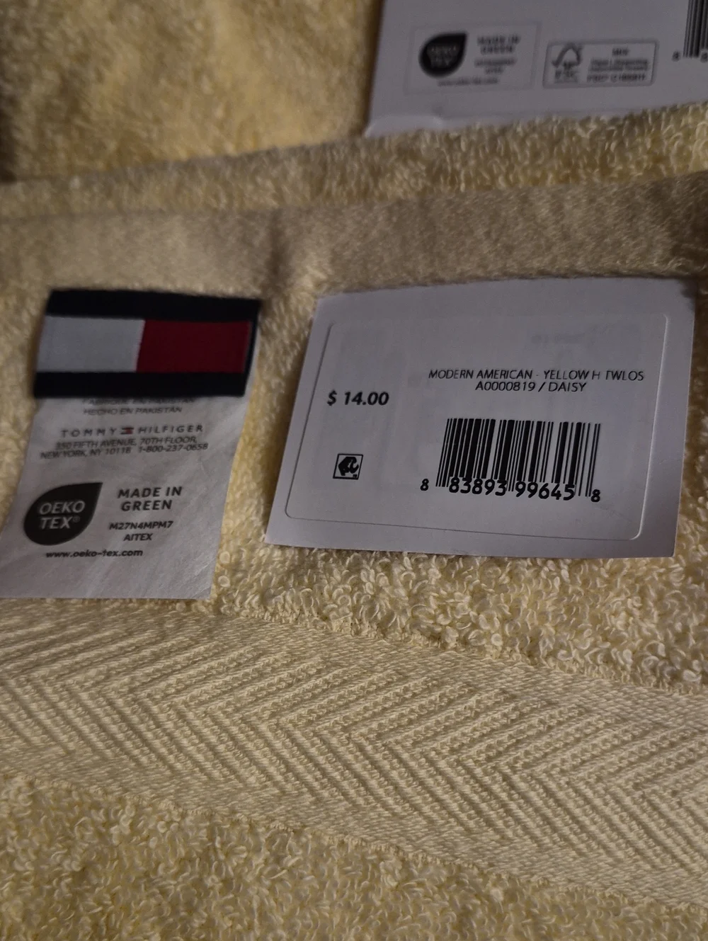 Tommy Hilfiger Modern American Yellow  B TWLOS DAISY 3-PC Towel Set